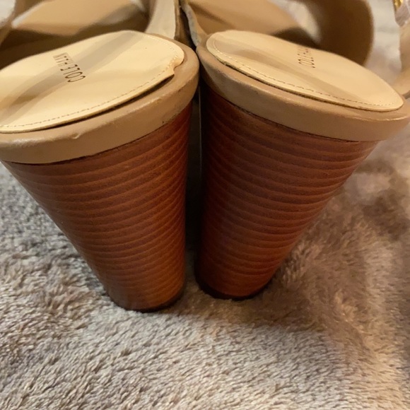 NWOT Cole Haan Philomina Python Open Toe Wedges - Picture 5 of 6